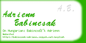 adrienn babincsak business card